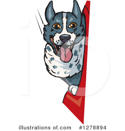 Royalty-Free (RF) Border Collie Clipart Illustration by Dennis Holmes Designs - Stock Sample #1278894