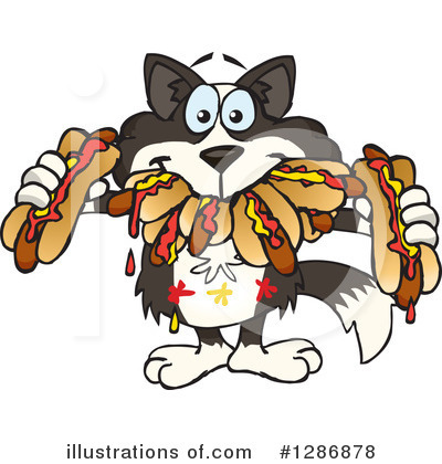 Royalty-Free (RF) Border Collie Clipart Illustration by Dennis Holmes Designs - Stock Sample #1286878