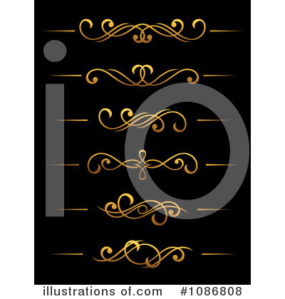 Gold Design Elements Clipart #1086808 by Vector Tradition SM