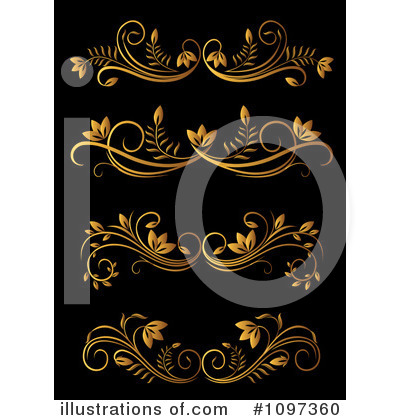 Gold Design Elements Clipart #1097360 by Vector Tradition SM