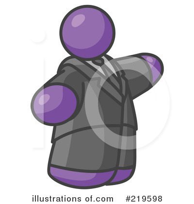 Purple Man Clipart #219598 by Leo Blanchette