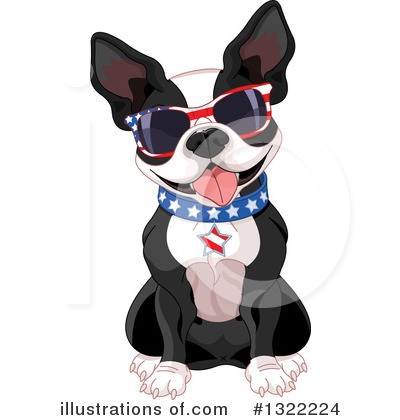 Royalty-Free (RF) Boston Terrier Clipart Illustration by Pushkin - Stock Sample #1322224