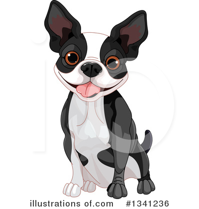 Royalty-Free (RF) Boston Terrier Clipart Illustration by Pushkin - Stock Sample #1341236