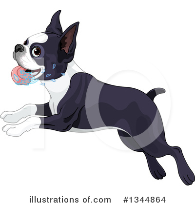 Royalty-Free (RF) Boston Terrier Clipart Illustration by Pushkin - Stock Sample #1344864