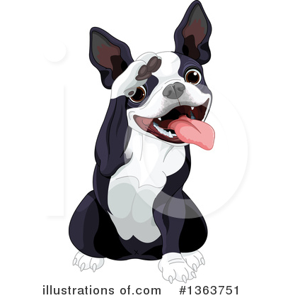 Royalty-Free (RF) Boston Terrier Clipart Illustration by Pushkin - Stock Sample #1363751