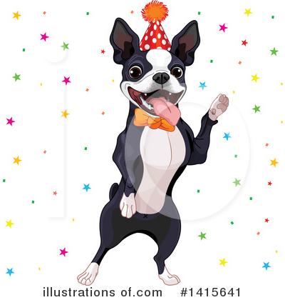 Royalty-Free (RF) Boston Terrier Clipart Illustration by Pushkin - Stock Sample #1415641