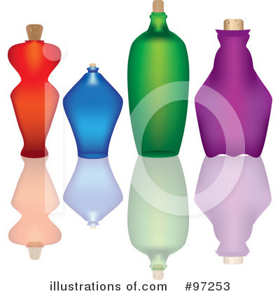 Royalty-Free (RF) Bottles Clipart Illustration by Pams Clipart - Stock Sample #97253