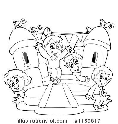 Royalty-Free (RF) Bounce House Clipart Illustration by visekart - Stock Sample #1189617