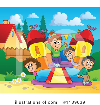 Royalty-Free (RF) Bounce House Clipart Illustration by visekart - Stock Sample #1189639