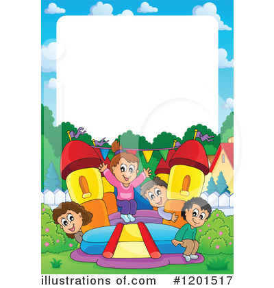 Royalty-Free (RF) Bouncy House Clipart Illustration by visekart - Stock Sample #1201517