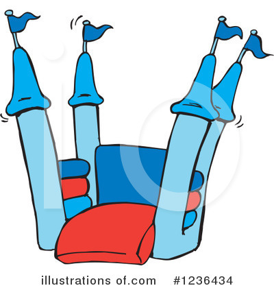 Royalty-Free (RF) Bouncy House Clipart Illustration by Dennis Holmes Designs - Stock Sample #1236434