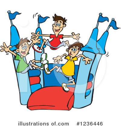 Bounce House Clipart #1236446 by Dennis Holmes Designs