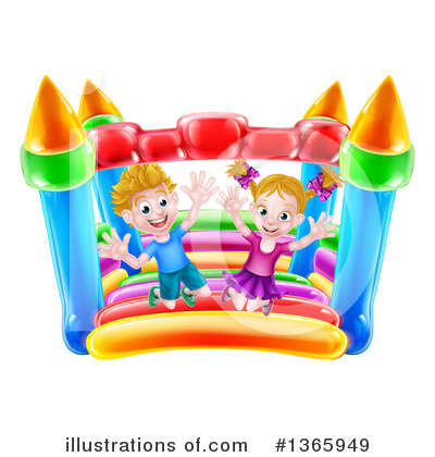 Bounce House Clipart #1365949 by AtStockIllustration