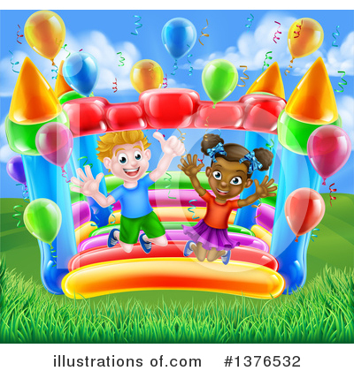 Royalty-Free (RF) Bouncy House Clipart Illustration by AtStockIllustration - Stock Sample #1376532