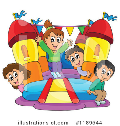 Royalty-Free (RF) Bouncy Houses Clipart Illustration by visekart - Stock Sample #1189544
