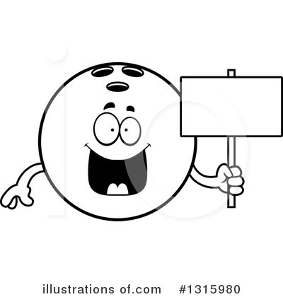 Royalty-Free (RF) Bowling Ball Character Clipart Illustration by Cory Thoman - Stock Sample #1315980