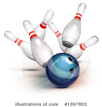 Royalty-Free (RF) Bowling Clipart Illustration by Oligo - Stock Sample #1097803