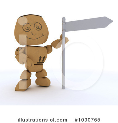 Royalty-Free (RF) Box Man Clipart Illustration by KJ Pargeter - Stock Sample #1090765