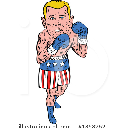 Royalty-Free (RF) Boxer Clipart Illustration by patrimonio - Stock Sample #1358252