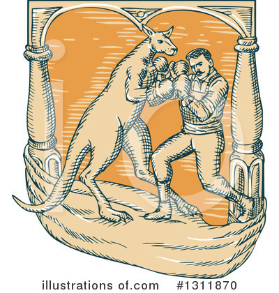 Royalty-Free (RF) Boxing Clipart Illustration by patrimonio - Stock Sample #1311870