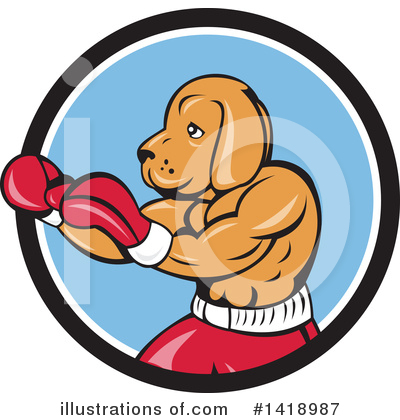 Royalty-Free (RF) Boxing Clipart Illustration by patrimonio - Stock Sample #1418987