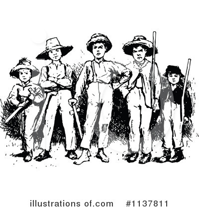 Royalty-Free (RF) Boy Clipart Illustration by Prawny Vintage - Stock Sample #1137811
