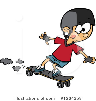 Longboard Clipart #1264359 by toonaday