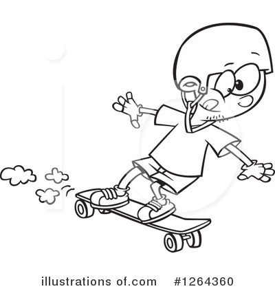 Skateboarding Clipart #1264360 by toonaday