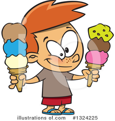 Waffle Ice Cream Cone Clipart #1324225 by toonaday