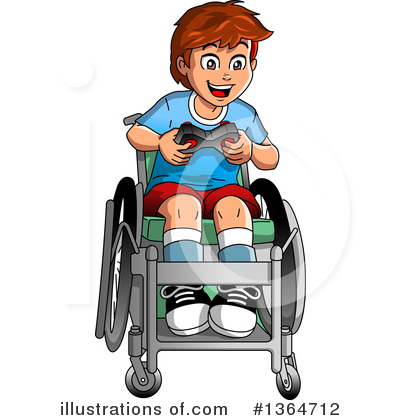 Wheelchair Clipart #1364712 by Clip Art Mascots
