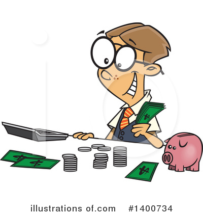 Piggy Bank Clipart #1400734 by toonaday