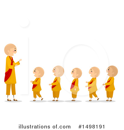 Monks Clipart #1498191 by BNP Design Studio