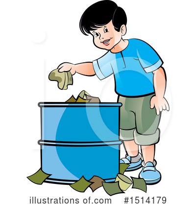 Trash Can Clipart #1514179 by Lal Perera