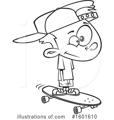 Skateboarding Clipart #1601610 by toonaday