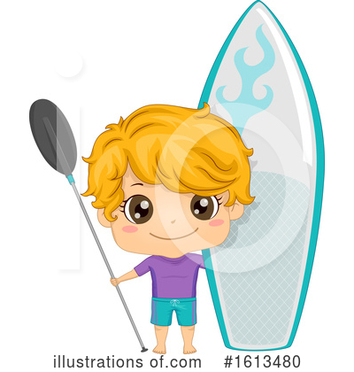 Paddle Boarding Clipart #1613480 by BNP Design Studio