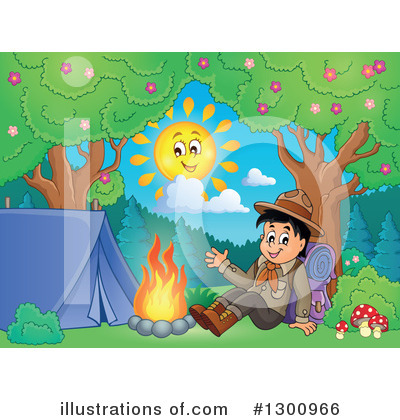 Royalty-Free (RF) Boy Scout Clipart Illustration by visekart - Stock Sample #1300966