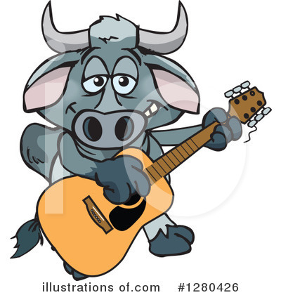 Royalty-Free (RF) Brahman Bull Clipart Illustration by Dennis Holmes Designs - Stock Sample #1280426