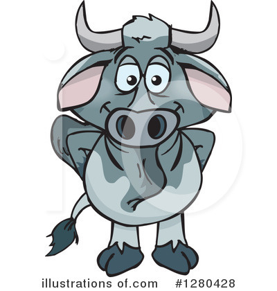 Brahman Bull Clipart #1280428 by Dennis Holmes Designs