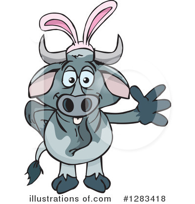 Royalty-Free (RF) Brahman Bull Clipart Illustration by Dennis Holmes Designs - Stock Sample #1283418
