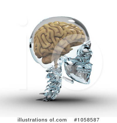 Royalty-Free (RF) Brain Clipart Illustration by Michael Schmeling - Stock Sample #1058587