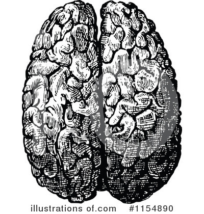Royalty-Free (RF) Brain Clipart Illustration by Prawny Vintage - Stock Sample #1154890
