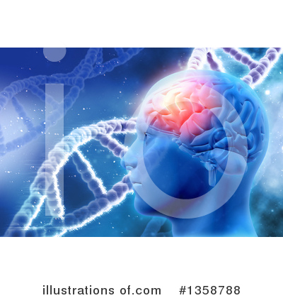 Royalty-Free (RF) Brain Clipart Illustration by KJ Pargeter - Stock Sample #1358788
