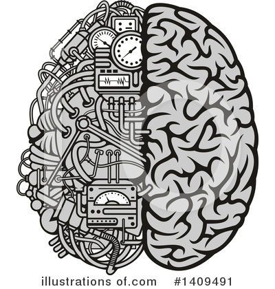 Royalty-Free (RF) Brain Clipart Illustration by Vector Tradition SM - Stock Sample #1409491