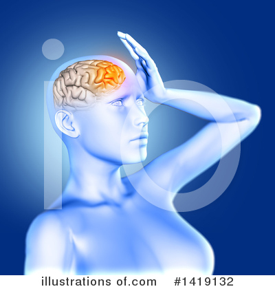 Royalty-Free (RF) Brain Clipart Illustration by KJ Pargeter - Stock Sample #1419132