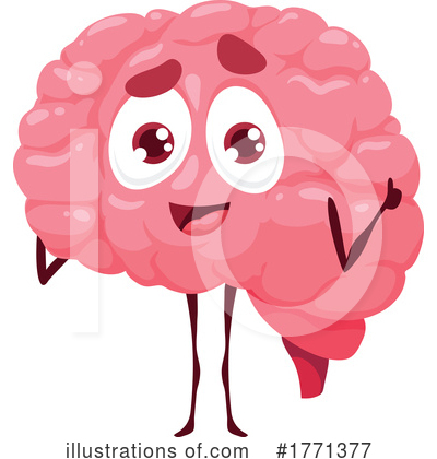 Brain Mascot Clipart #1771377 by Vector Tradition SM