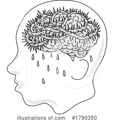Royalty-Free (RF) Brain Clipart Illustration by patrimonio - Stock Sample #1790350