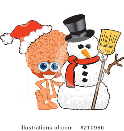 Royalty-Free (RF) Brain Mascot Clipart Illustration by Mascot Junction - Stock Sample #210986