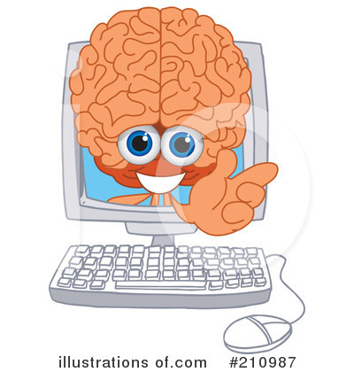 Brain Mascot Clipart #210987 by Toons4Biz