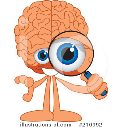 Royalty-Free (RF) Brain Mascot Clipart Illustration by Mascot Junction - Stock Sample #210992