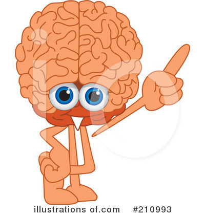 Royalty-Free (RF) Brain Mascot Clipart Illustration by Mascot Junction - Stock Sample #210993